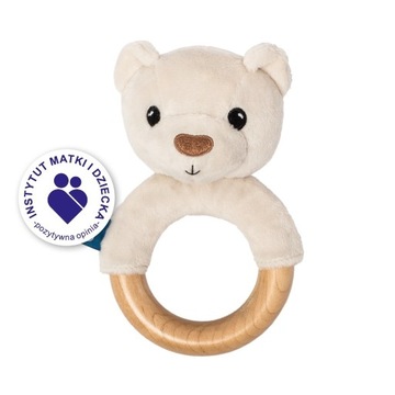 EKO Gryzak Drewniany Julek Whisbear Baby Teether