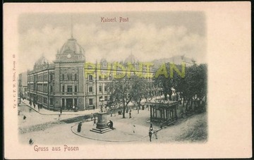 POZNAŃ Posen Kaiserliche Post poczta ok 1900