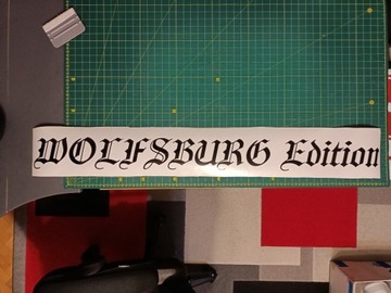 Naklejka Napis Wolfsburg Edition 95x10cm