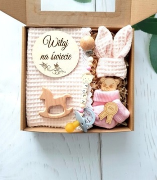 Prezent dla niemowlaka Gift Box Baby Shower KOLORY