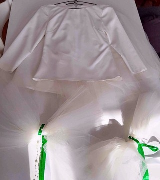 Biała Suknia ślubna 2 częściowa