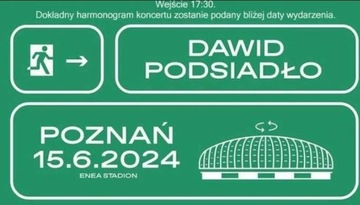 Dawid Podsiadło Poznań 15.06.2024 20:00 BILET VIP