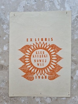 EX LIBRIS Klub Książki Nowej Wsi 1968
