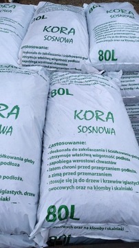 Kora sosnowa Średniej frakcji 80L. Warm-mazurskie