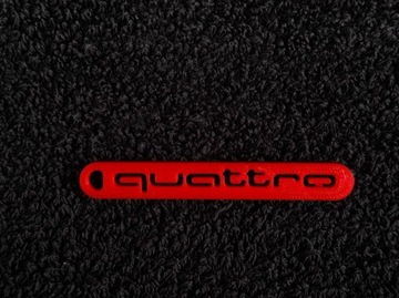 Brelok Audi Quattro - Druk 3D - Czerwony