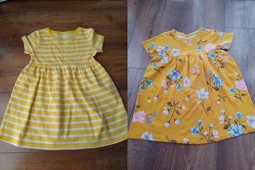 2 bawełniane sukieneczki Old Navy rozm. 18-24 mce