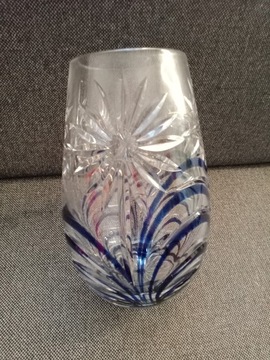 Kryształ -wazon niebieski