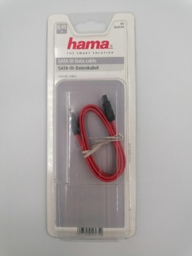 Hama 00054574 SATA kabel 0.45 m czerwony