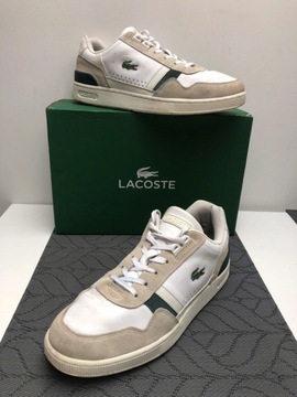 Lacoste T-clip 0120 3 Sneakersy niskie - unisex, białe, rozmiar 42.5