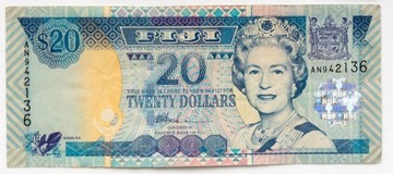 Banknot Fidżi 20 dolarów 2002 P.107 