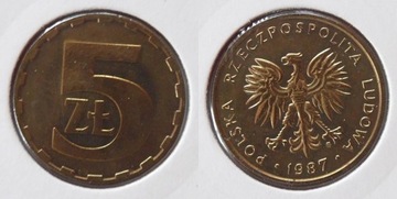 Moneta 5 złotych 1987 r.