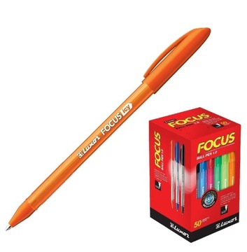 Długopis Luxor Focus Icy 1.0mm pomarańczowy