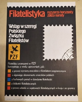 PRL Plakat z 1978 r Filatelistyka Znaczki pocztowe