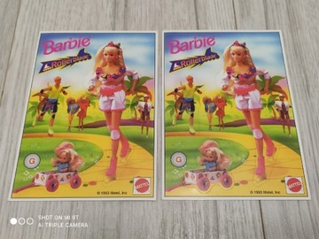 Barbie naklejka pocztówka 1993 rok