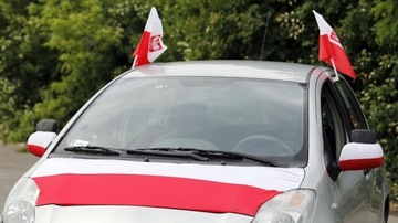 Flaga na lusterka samochodowe POLSKA i inne