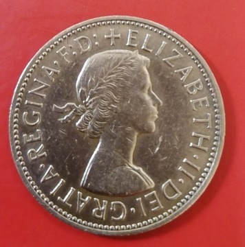Anglia Elżbieta II One Penny 1967 brąz