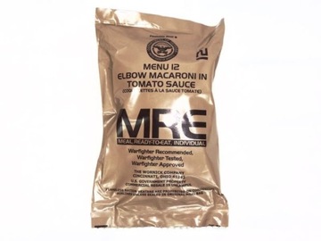 USA MRE Menu 12: ELBOW MACARONI IN TOMATO SAUCE