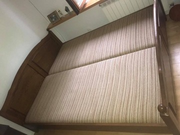 Łóżko dębowe podwójne 180x200