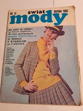 Świat Mody żurnal z wykrojami i poradami rok 1969