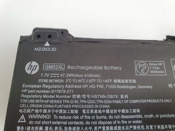oryginalna bateria HP GM02XL 7.7V 6000mAh 89% 