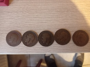 Monety one Penny  1912/1916/1918/1919/1921