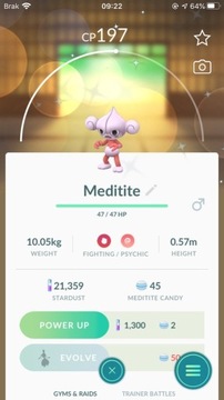 SHINY MEDITITE LVL 11