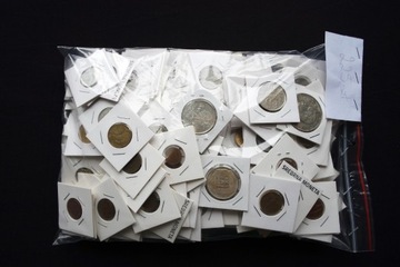 225 sztuk monet także SREBRNYCH z kolekcji