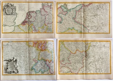Mapa "Cesarstwo Rzymskie" i okoliczne kraje, Zannini i in. z 1770