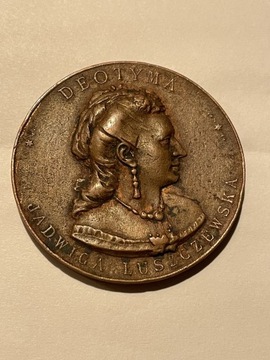 Medal z brązu „Deotyma”  Jadwiga Łuszczewska