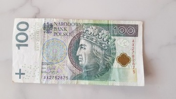 Banknot 100 zł, seria AX