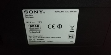 SONY KDL-65W855C - WI-FI + panel przedni