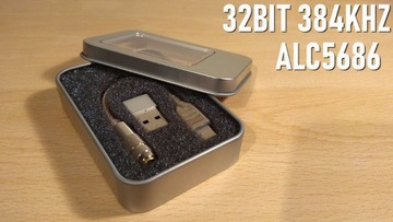 DAC wzmacniacz USB C Realtek ALC5686 HiFi 32Bit