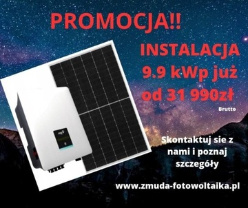 Instalacja fotowoltaiczna 9.9 kWp PROMOCJA!!