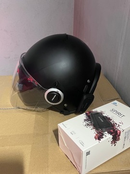 Kask Airoh Czarny Helios r 2XL Z SZYBA BLENDA