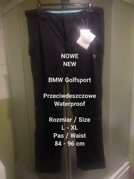 BMW  spodnie przeciwdeszczowe, L-XL, Pas 84-96 cm