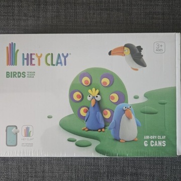 Masa plastyczna Hey Clay Ptaki - 6 pojemników 