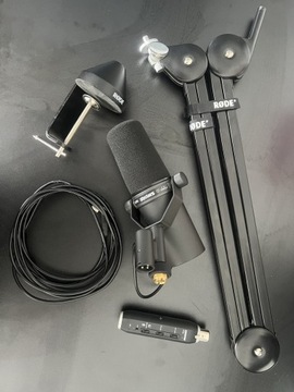 Shure SM7B + Shure X2U USB + Røde PSA1 Studio Arm
