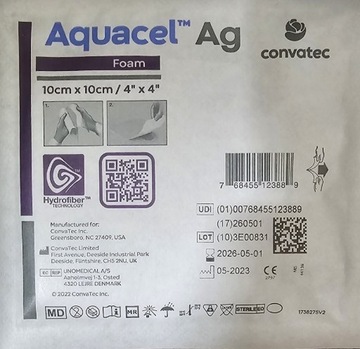 Aquacel Ag Foam 10x10 cm 1 szt.
