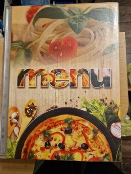 Teczka karta menu wzór pizza A4