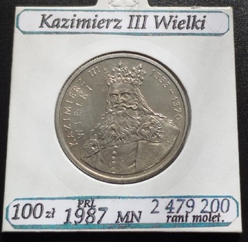 100zl-1987r-Kazimierz lll Wielki