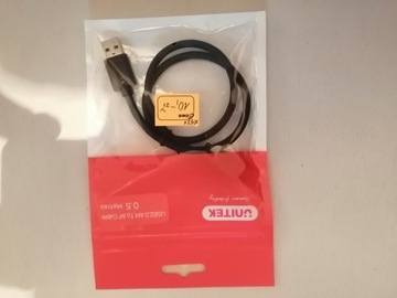 Kabel Unitek USB 2.0 Y-C447GBK 0,5m