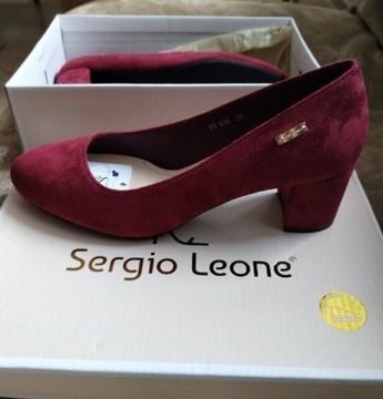 Pantofle Sergio Leone bordowe 39