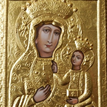 Ikona Madonna 23k złoto