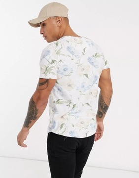 Modny T-shirt Abercrombie&Fitch floral kwiaty 149z