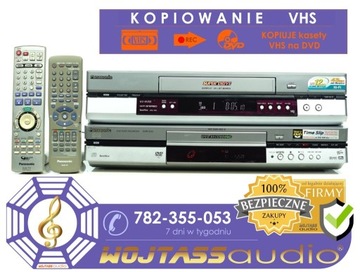 Panasonic VHS + DVD  skopiuj zgraj kasety na płyty