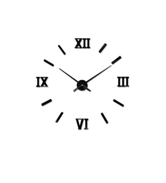Zegar ścienny nowoczesny (czarny)