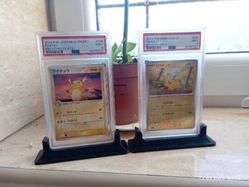 Zestaw kart Pokemon. Pikachu i Raichu PSA9 Mint.