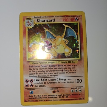 Pokemon Charizard 1996 i inne karty stan dobry. 