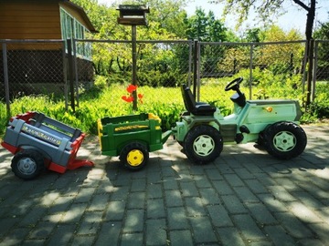 Rolly Toys traktor z przyczepką, beczką