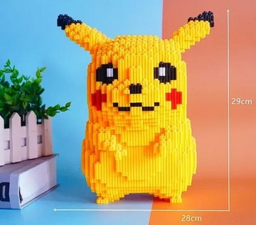 Klocki Konstrukcyjne Pokemon Pikachu 29cm Piękne